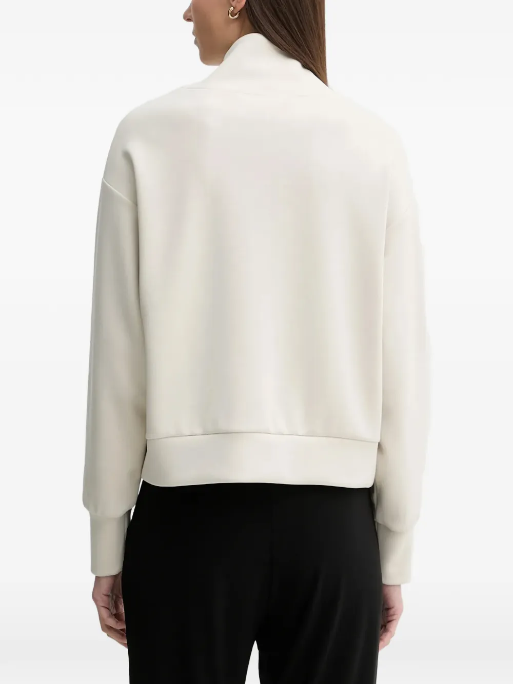  Joseph Ribkoff Zip Funnel Neck Sweatshirt - Neutrals 