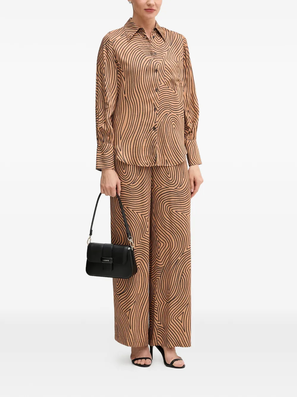  Marc Aurel Patterned Trousers - Neutrals 