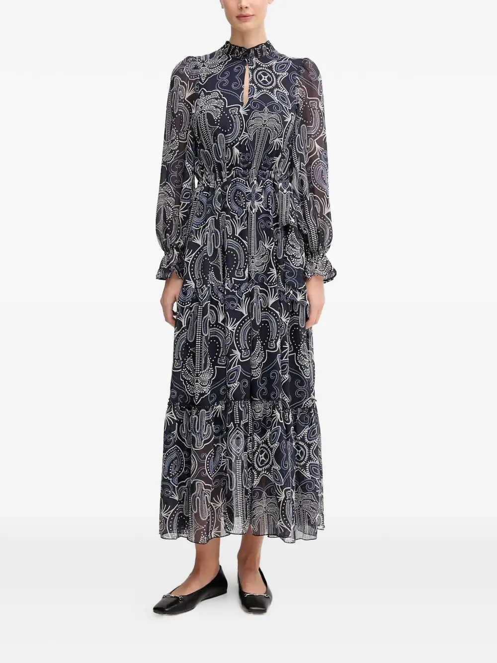 OUI printed maxi dress - Blu