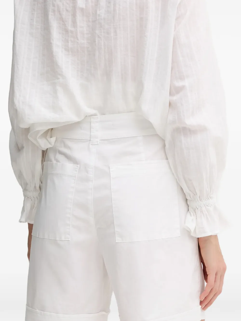  Marc Aurel Cuffed Pleated Shorts - White 
