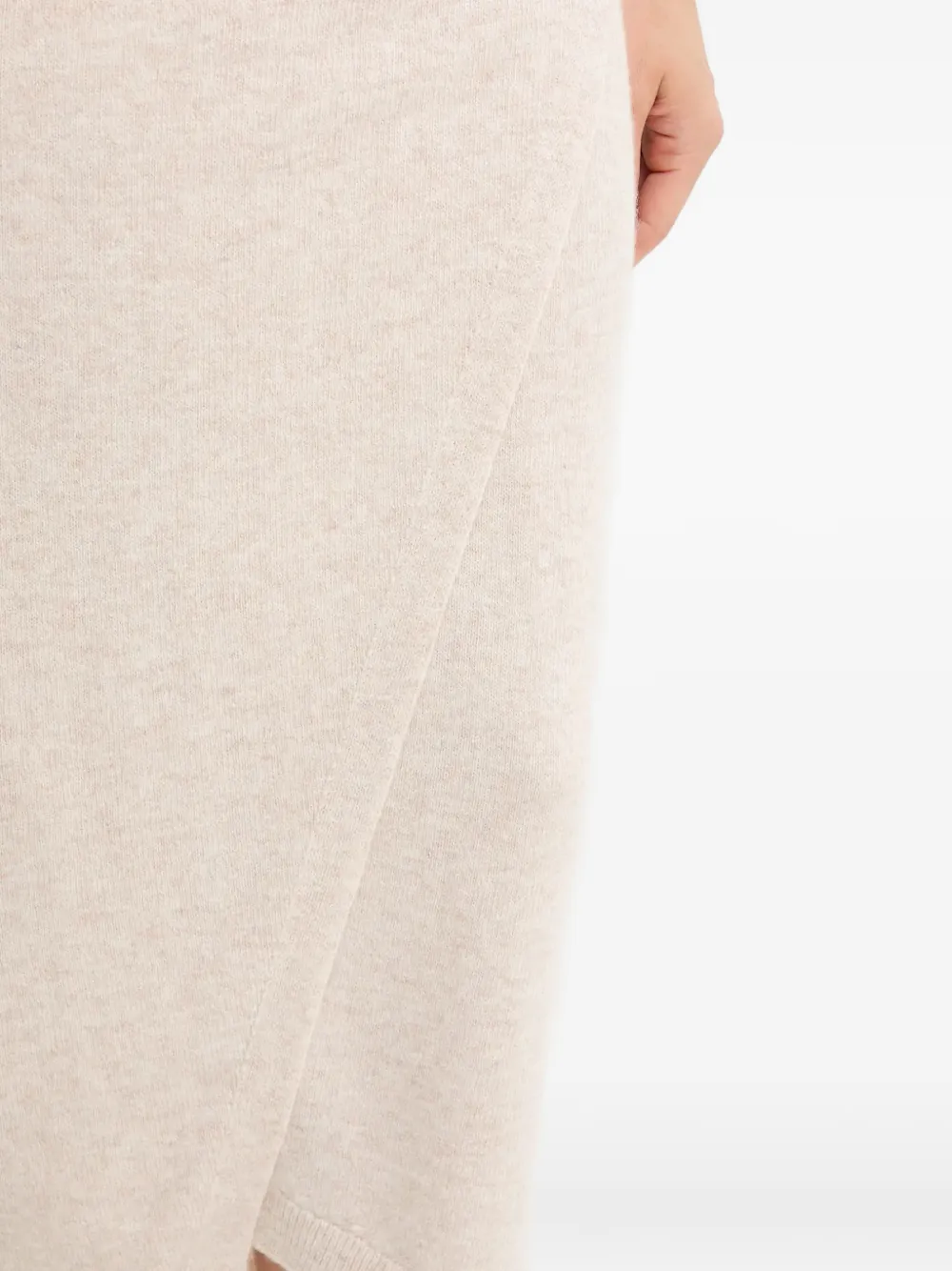 OUI Midi-wikkelrok Beige