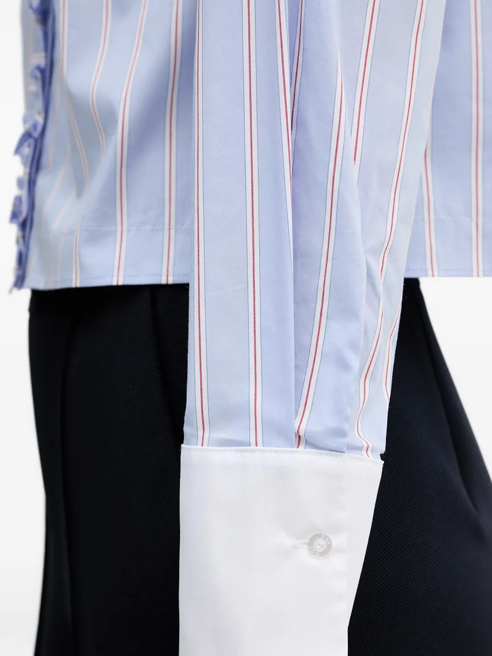 OUI Blouse met ruches Blauw