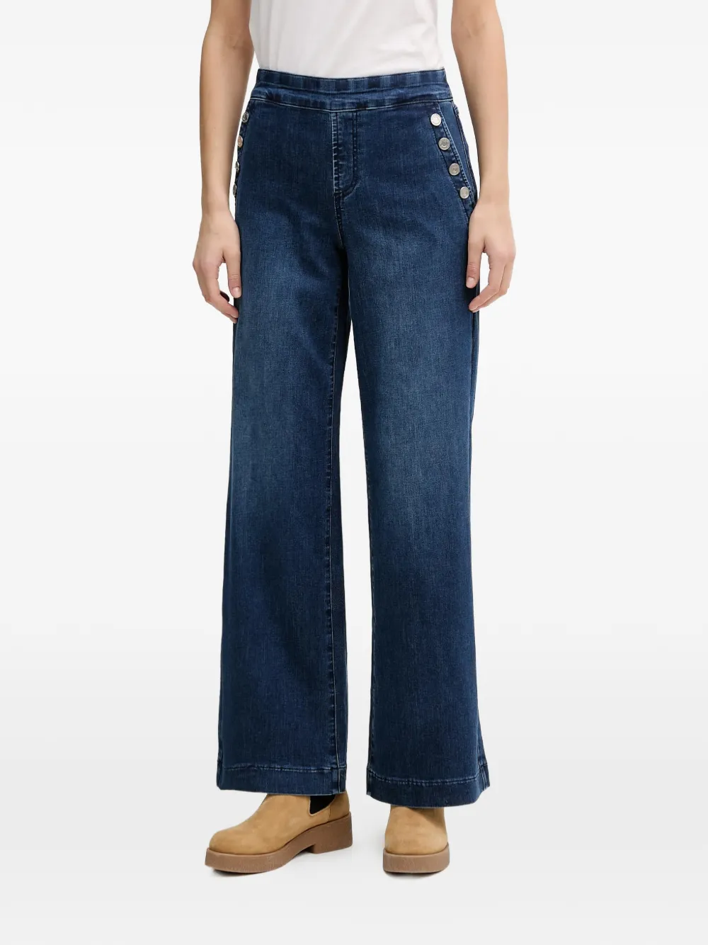 Joseph Ribkoff button-detail denim jeans - Blu