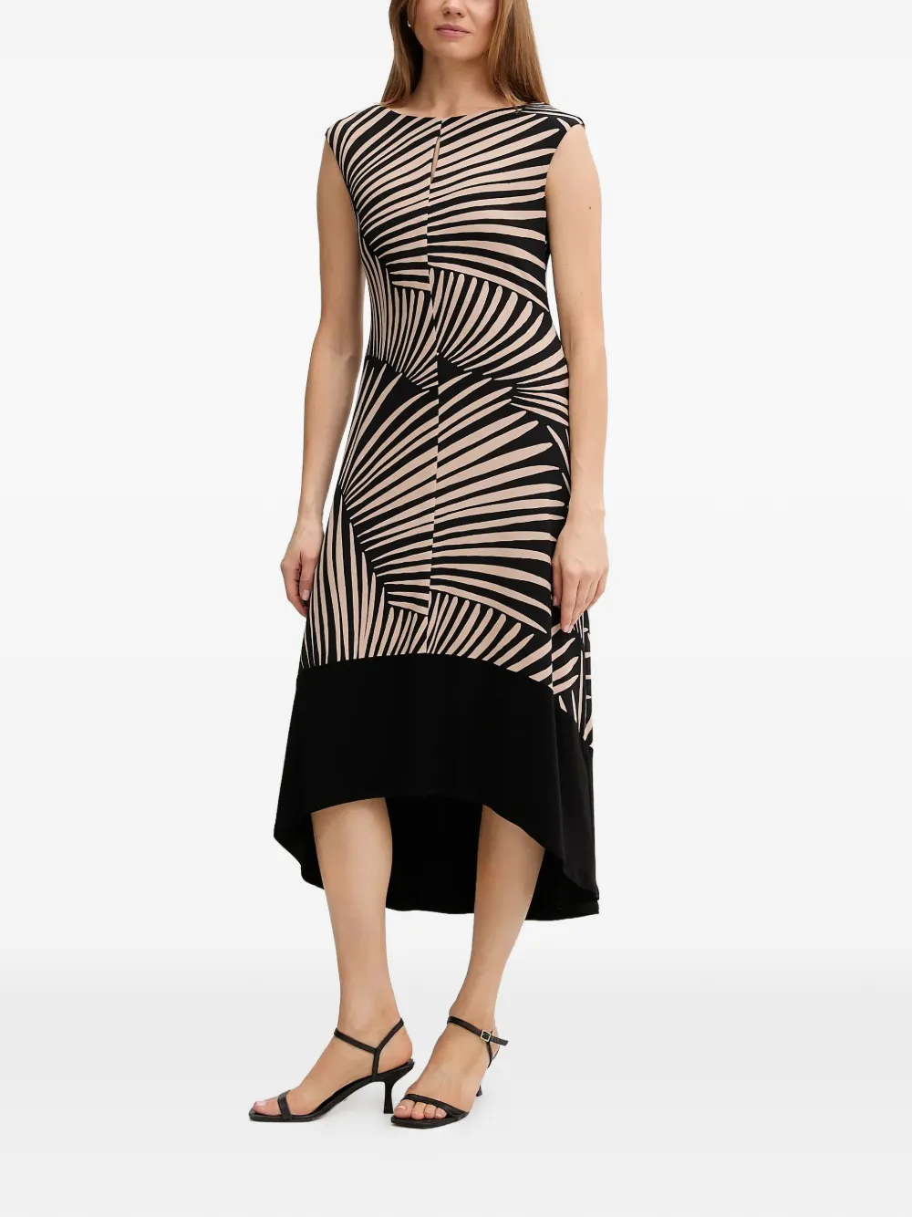  Joseph Ribkoff Patterned Midi Dress - Black 