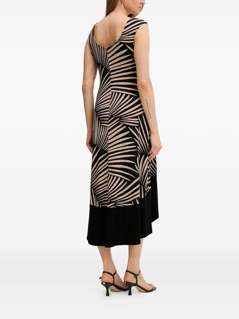  Joseph Ribkoff Patterned Midi Dress - Black 