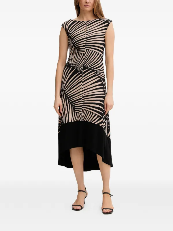 green emerald velvet dress Joseph Ribkoff Black/Multi Tropical Print Sheath Dress 252096 main image 0