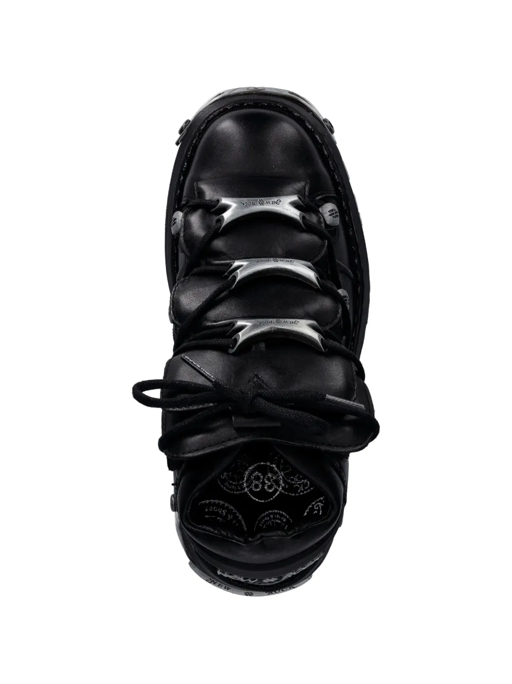 NEW ROCK M-WALL106-S10 laarzen met metalen detail Zwart