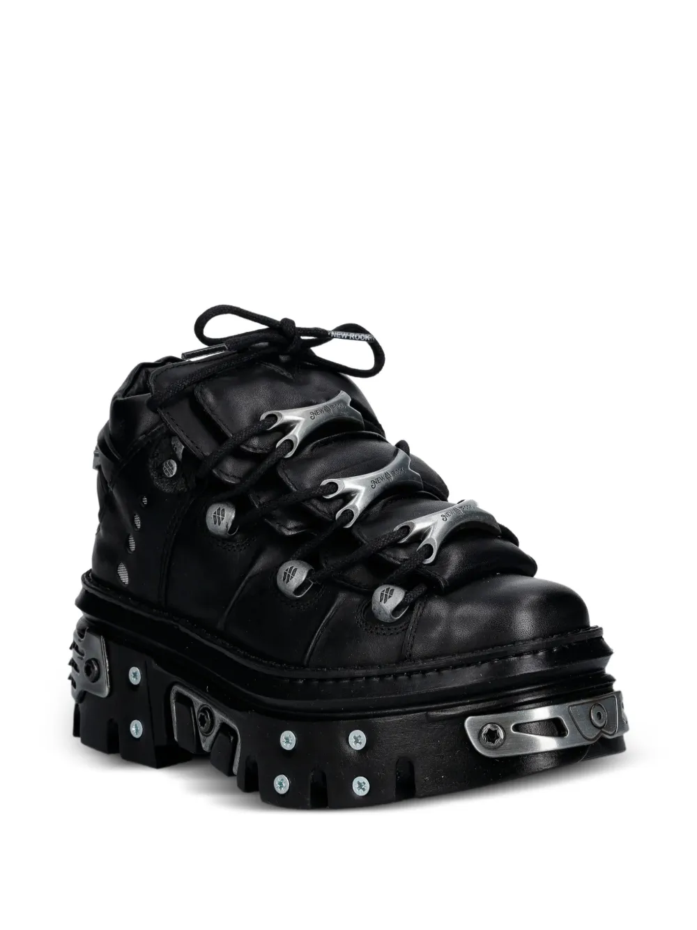 NEW ROCK M-WALL106-S10 laarzen met metalen detail Zwart