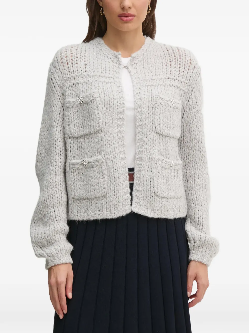 OUI pocket embellished knitwear - Grigio