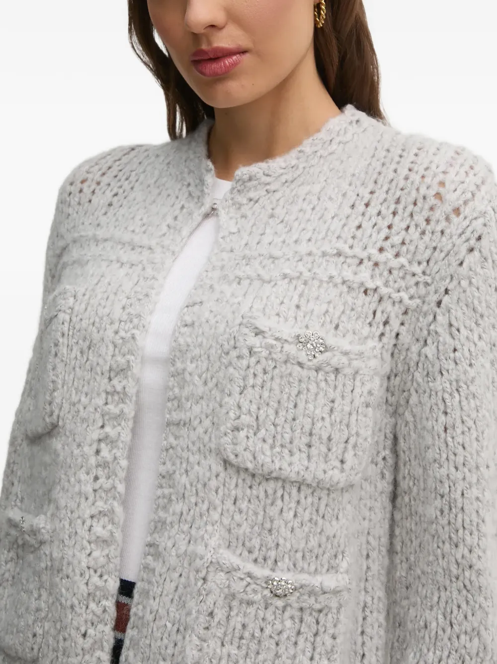 Pocket Embellished Knitwear