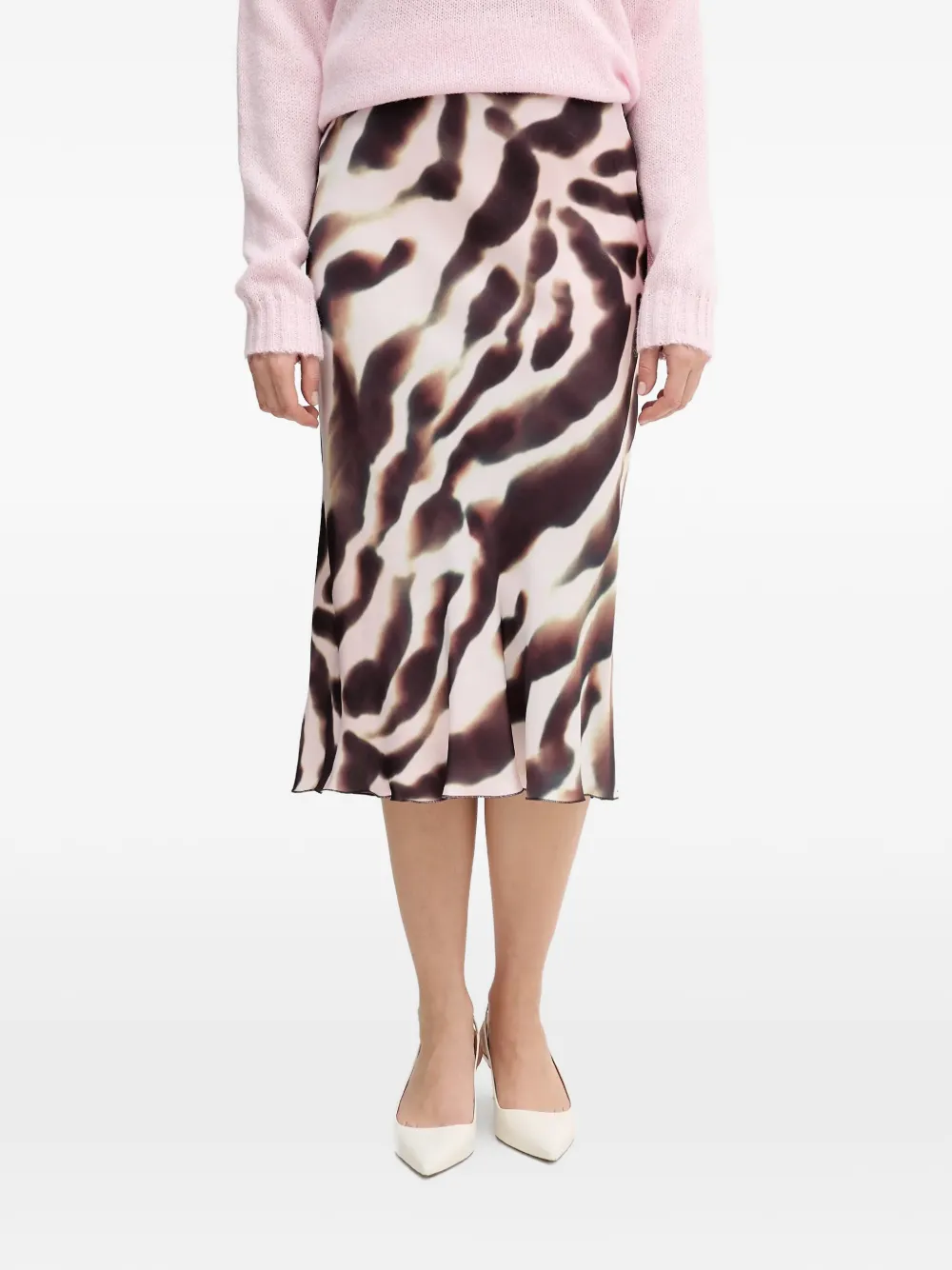 Marc Aurel animal-print mid skirt - Rosa