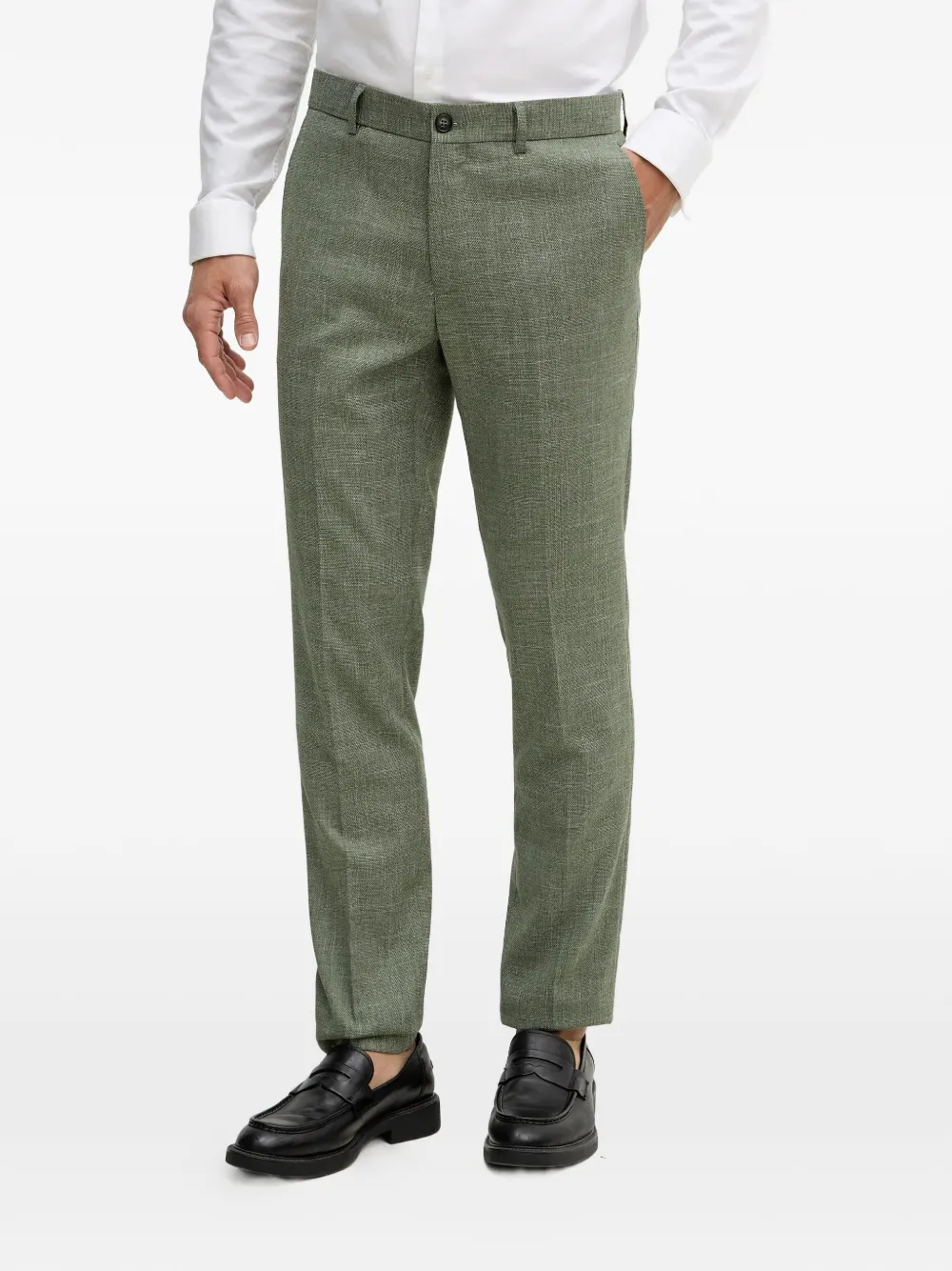  Lindbergh Buttoned Tailored Suit - Green 