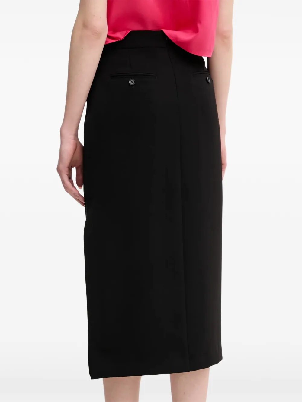  Marc Aurel Side Slit Skirt - Black 