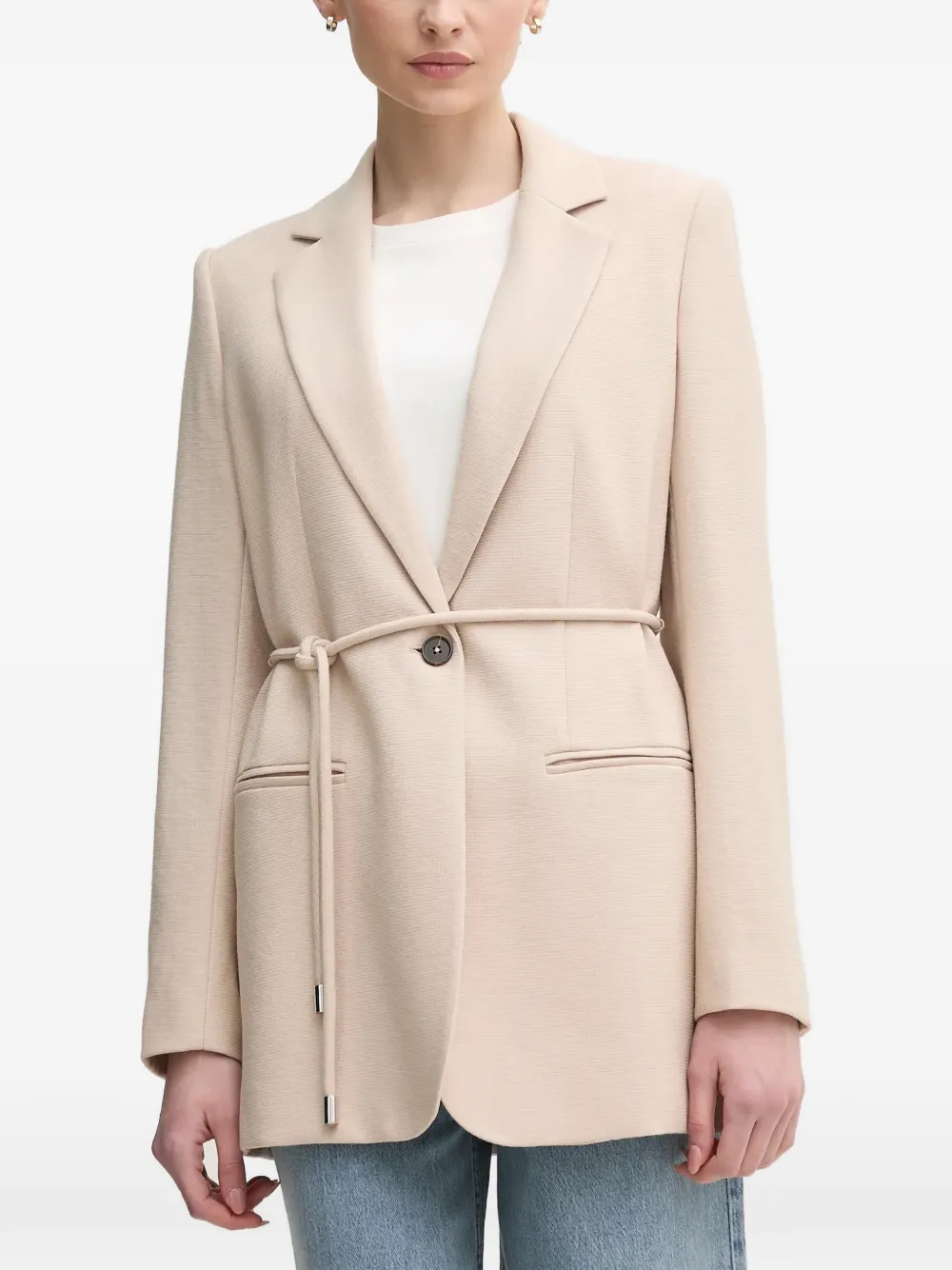 Marc Aurel belted button blazer - Toni neutri