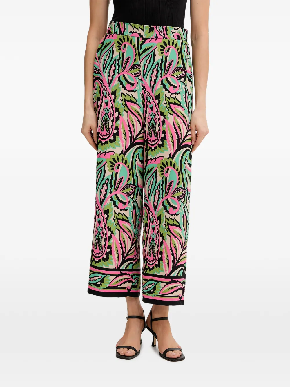 Joseph Ribkoff floral-print trousers - Verde