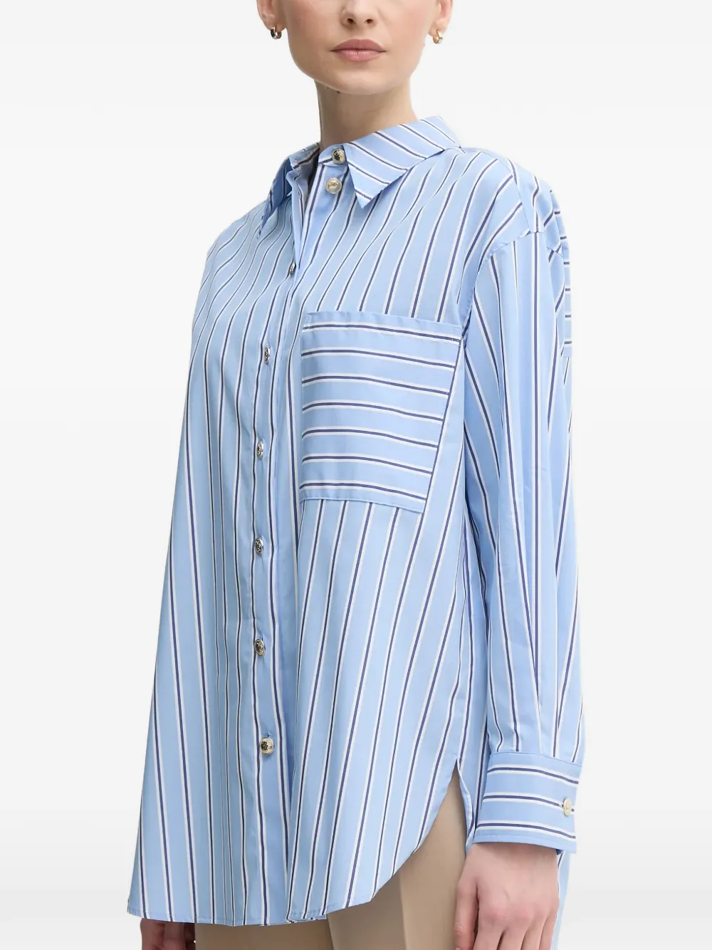  Marc Aurel Striped Shirt - Blue 