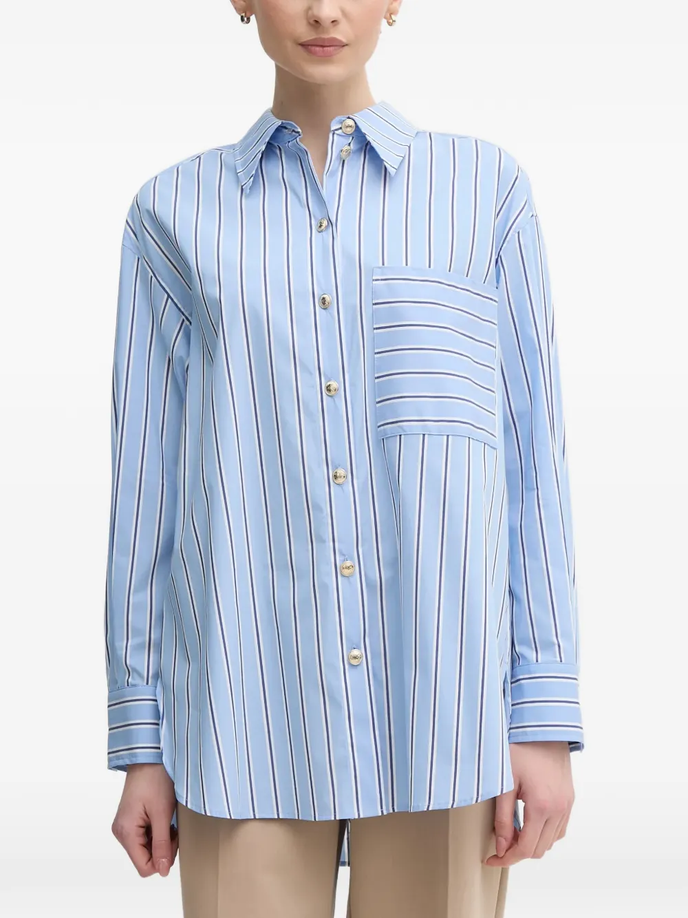 Marc Aurel striped shirt - Blu