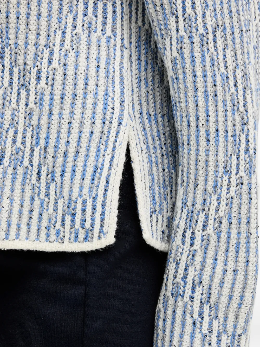 OUI Gestreepte trui Blauw