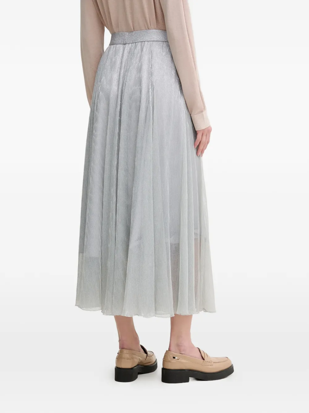  Marc Aurel Pleated Skirt - Grey 