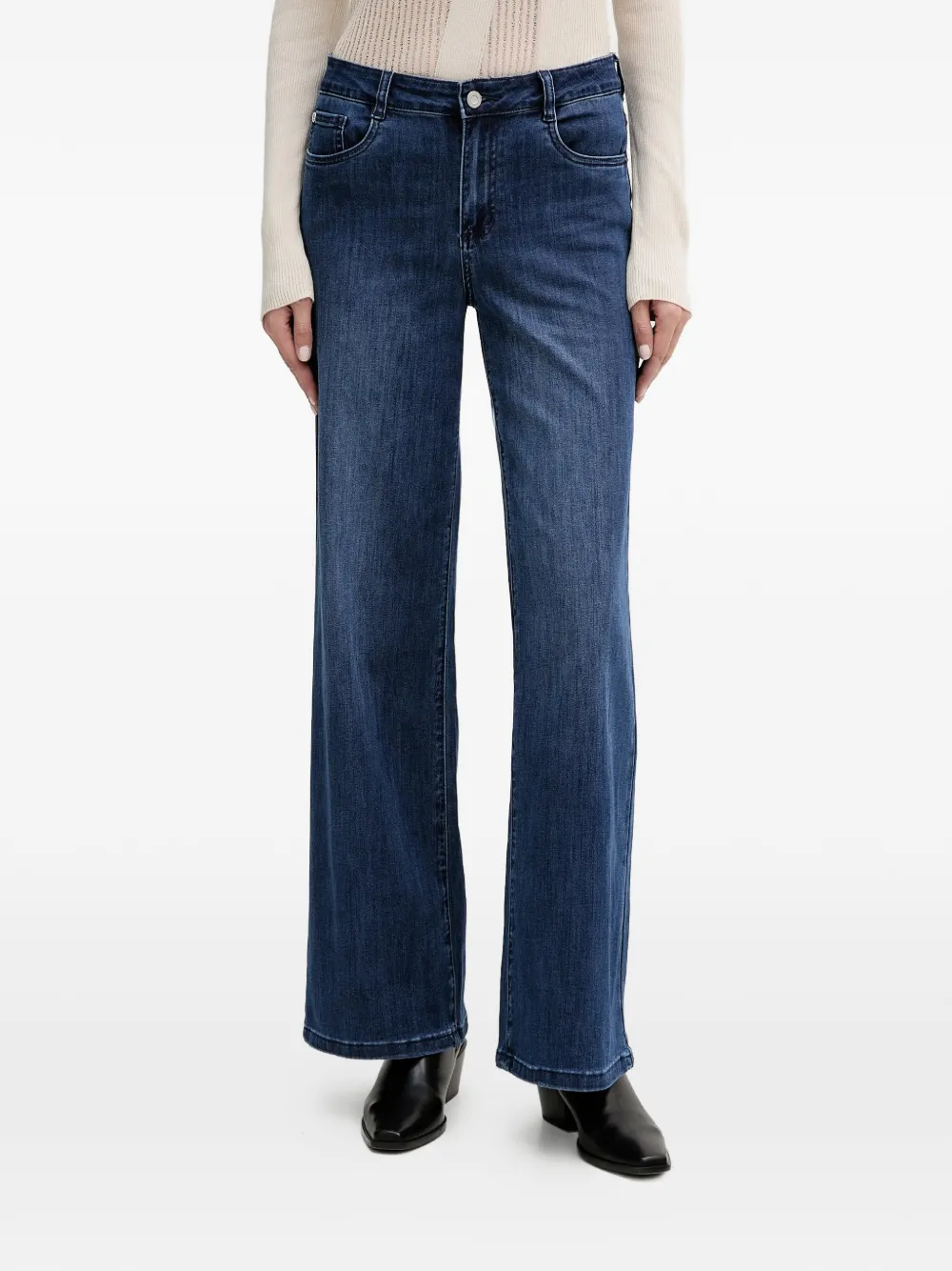 Joseph Ribkoff wide-leg denim jeans - Blu