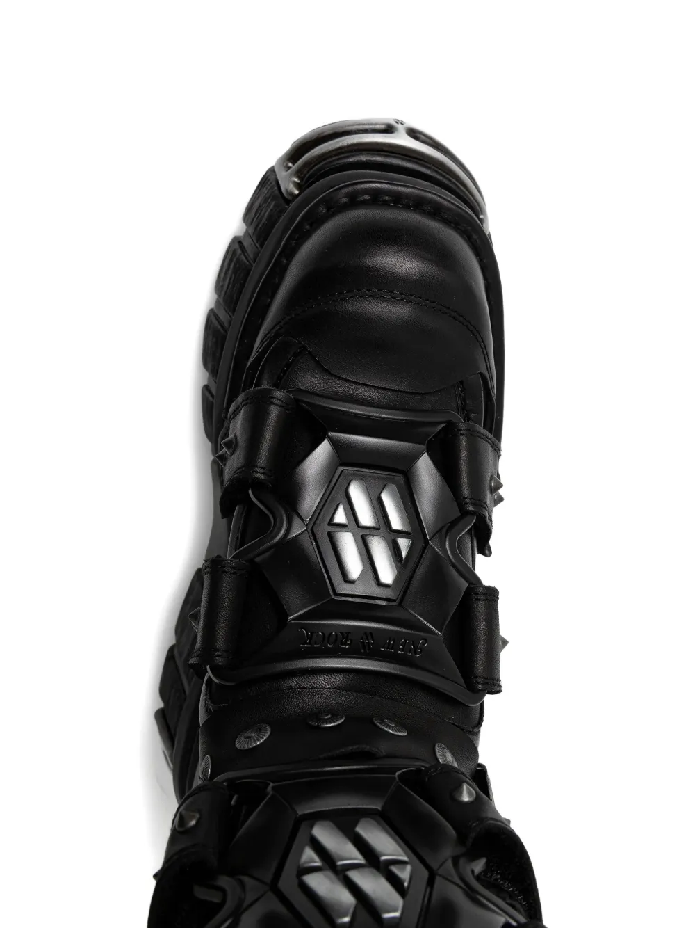 NEW ROCK Laarzen met gesp en studs Zwart