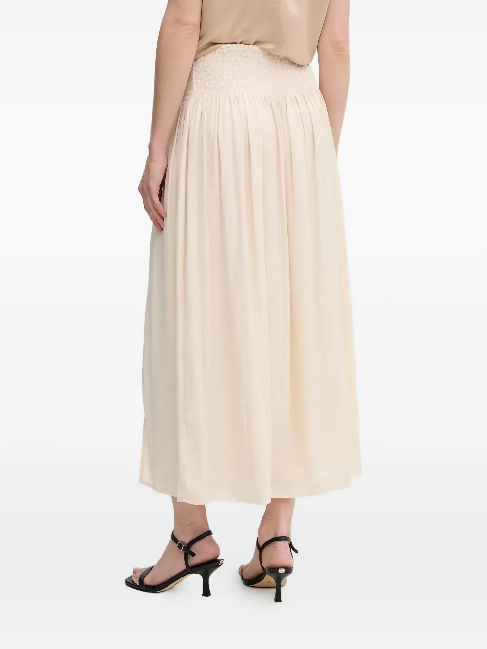  Marc Aurel Slit Midi Skirt - Neutrals 