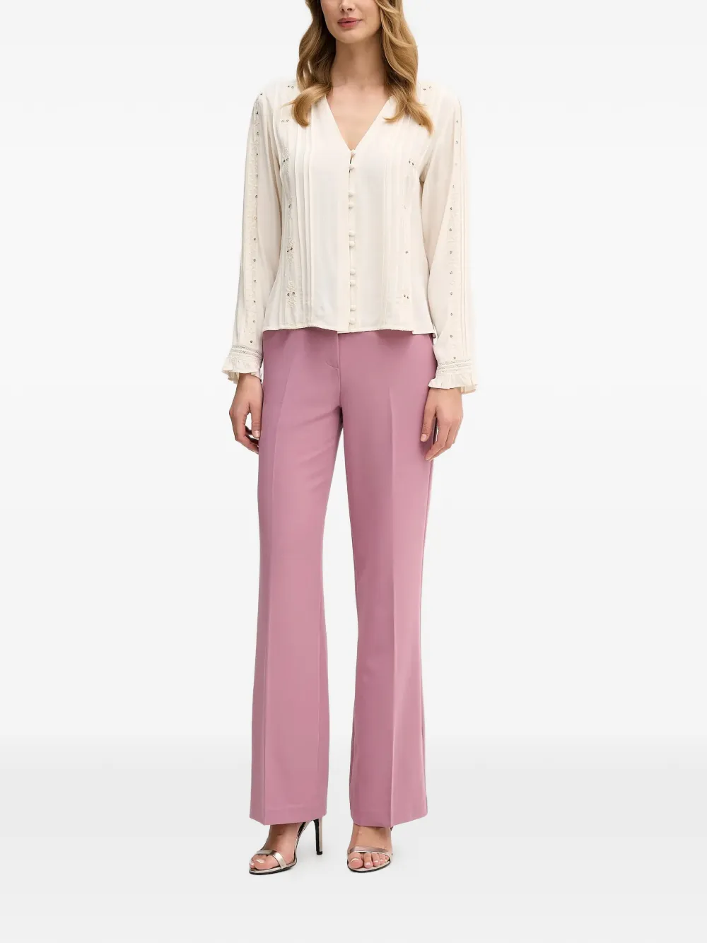  Hoss Intropia Embroidered Button-down Shirt - Neutrals 