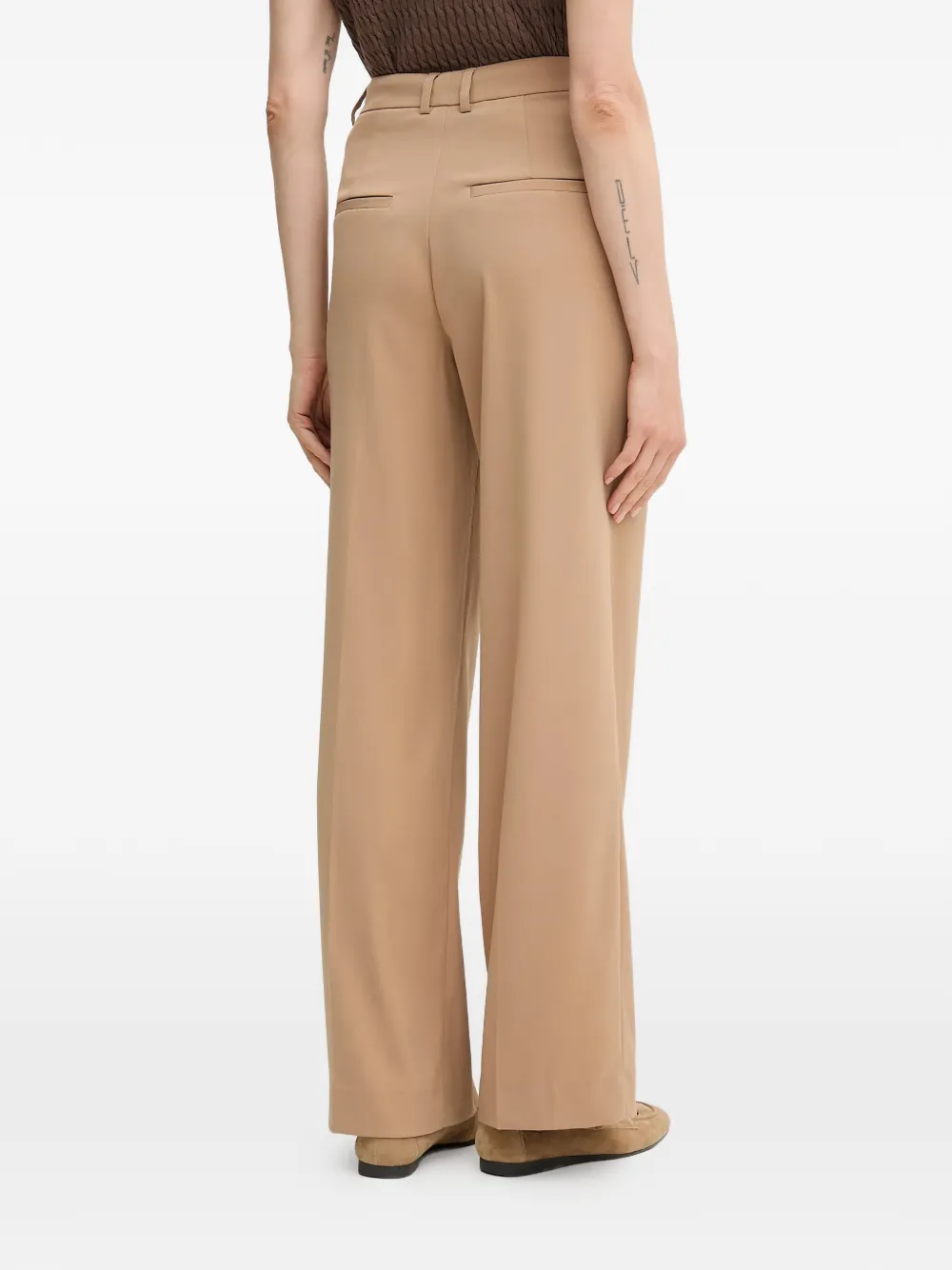  Oui Pleated Tailored Trousers - Neutrals 