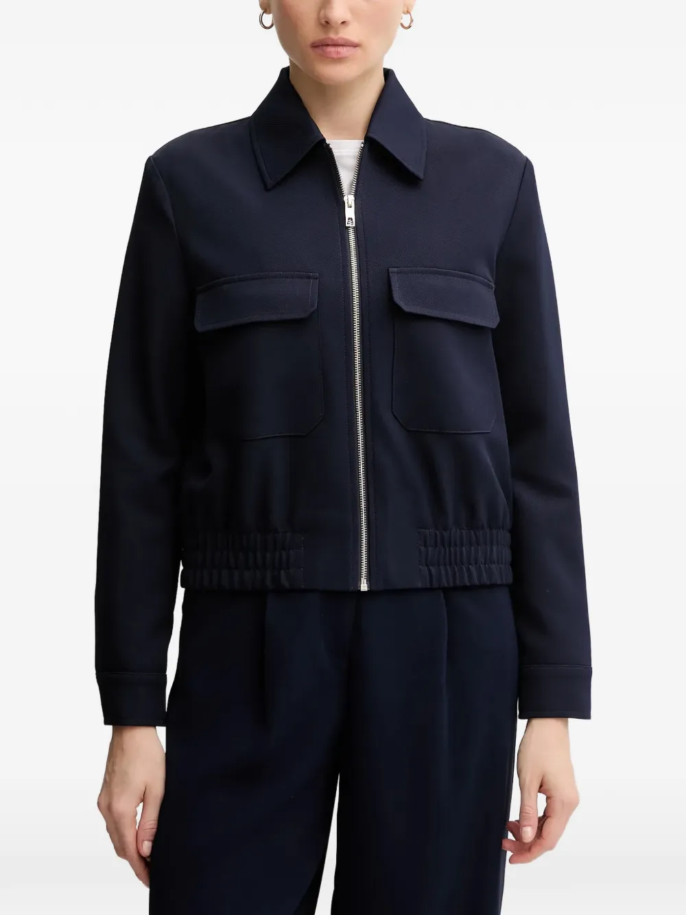 Marc Aurel flap-pocket zip jacket - Blu