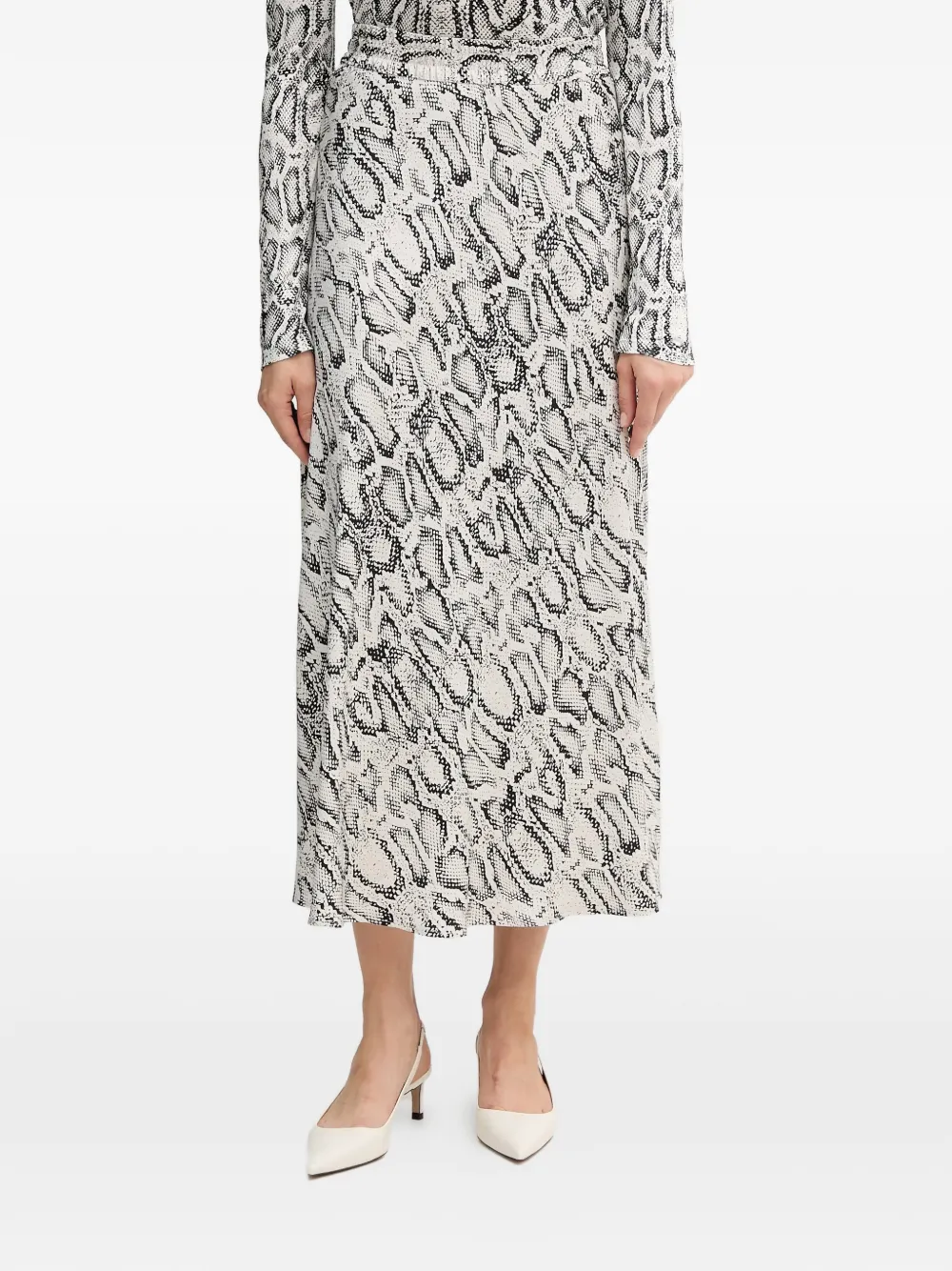 Marc Aurel printed midi skirt - Bianco