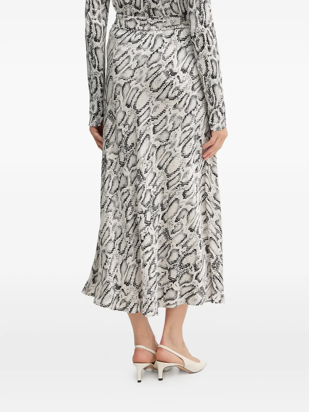  Marc Aurel Printed Midi Skirt - White 
