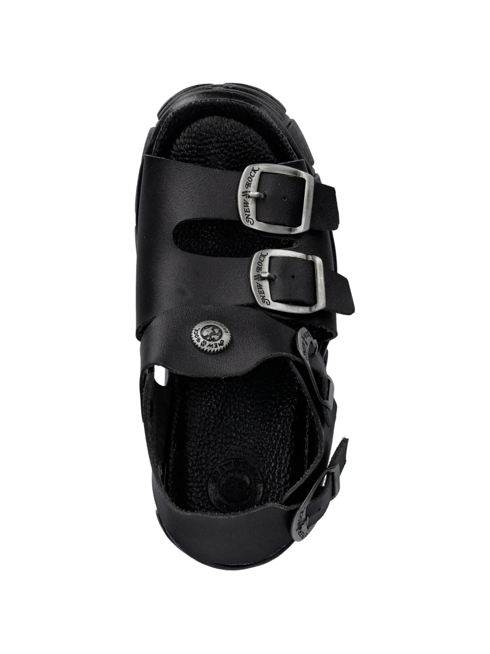 NEW ROCK Sandalen met gesp Zwart