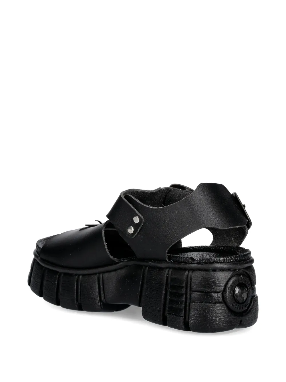 NEW ROCK Sandalen met gesp Zwart