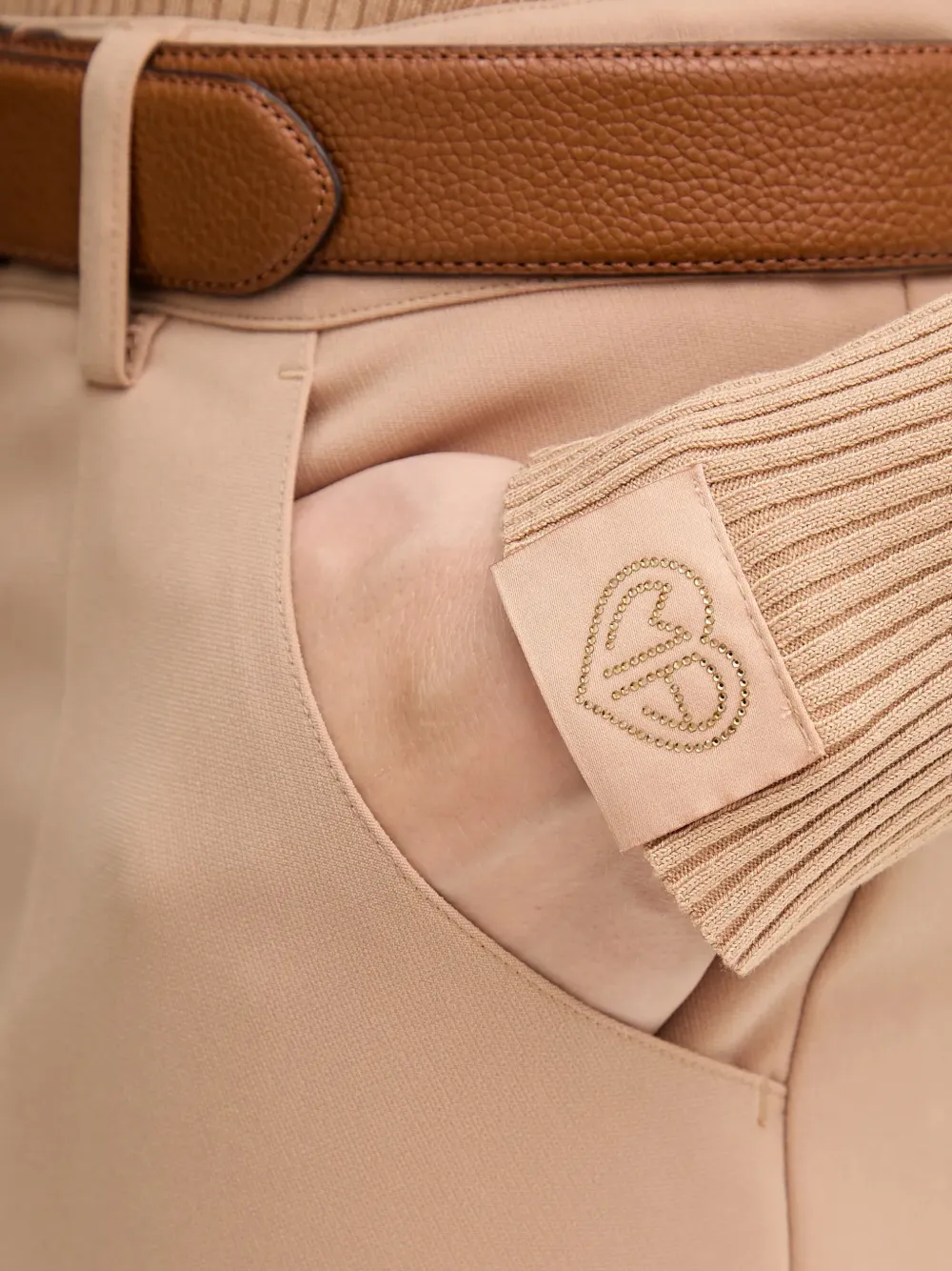 Marc Aurel Geribbelde coltrui Beige