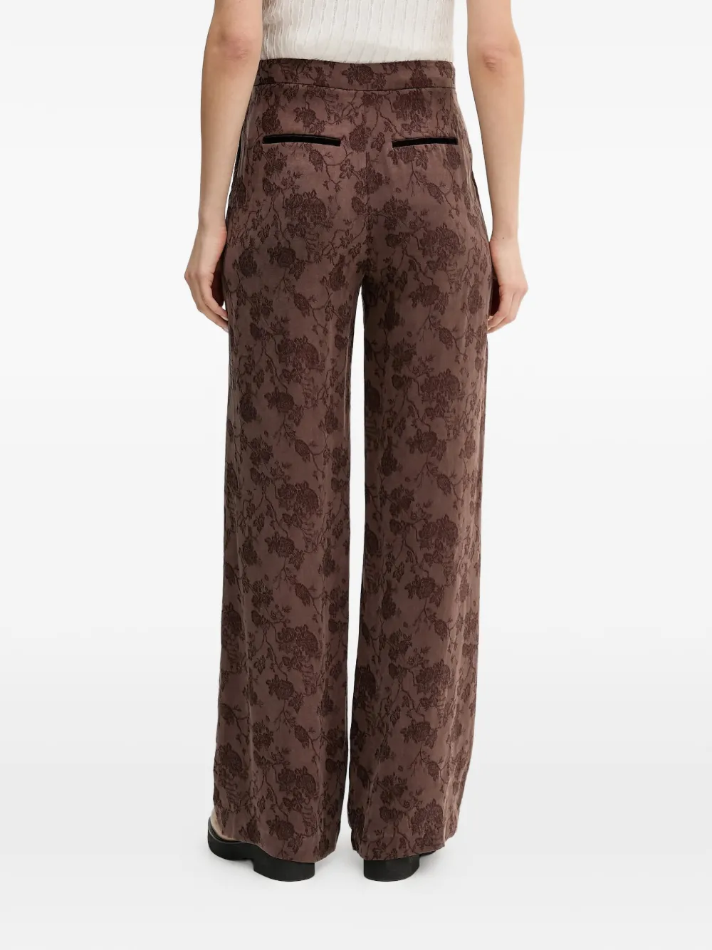  Hoss Intropia Floral-patterned Trousers - Brown 