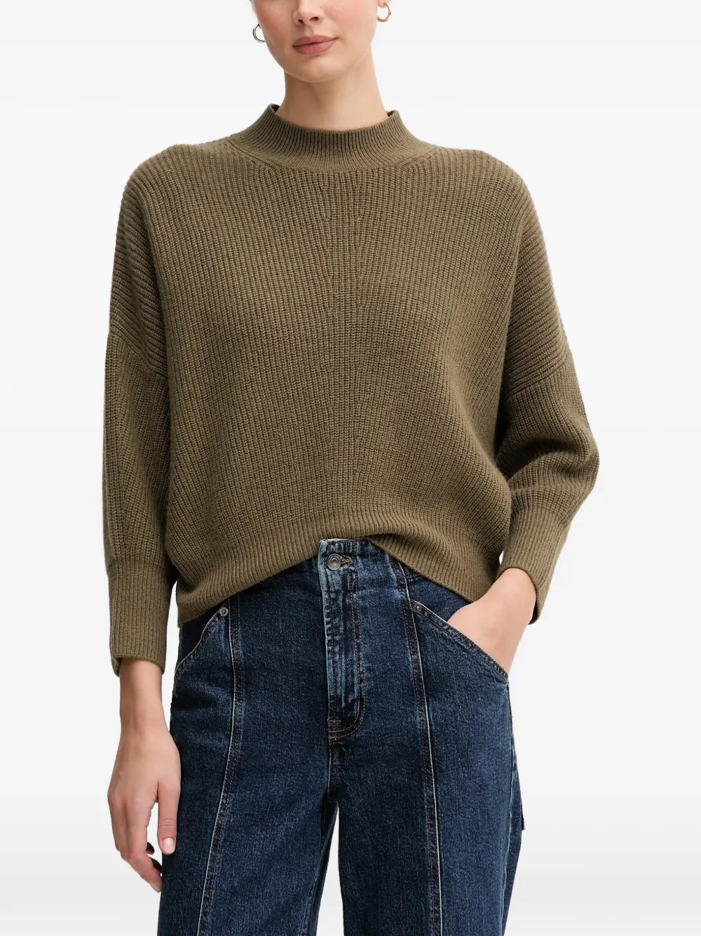 OUI funnel neck knitwear - Verde