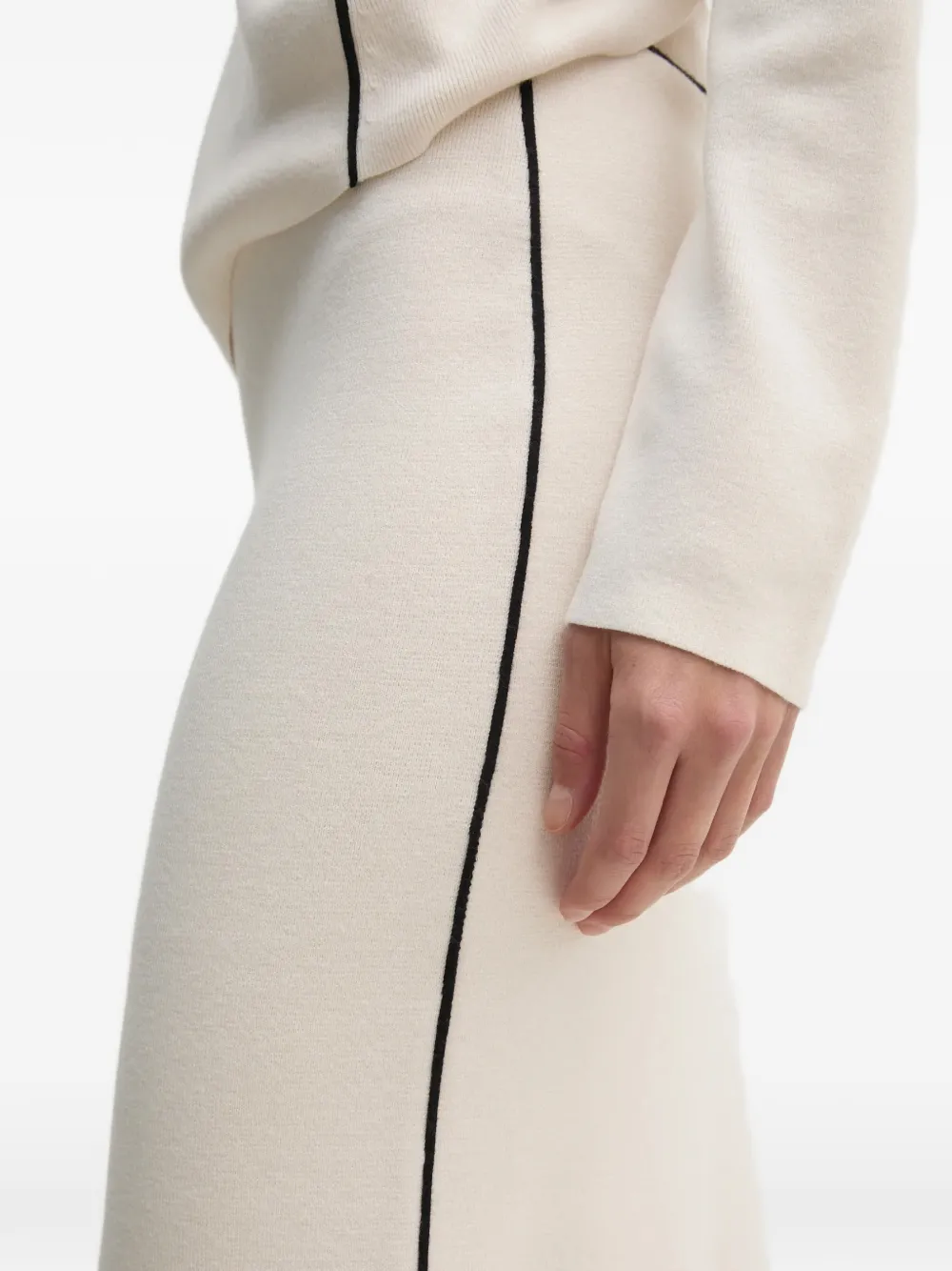 Trim-Detail Mid Skirt