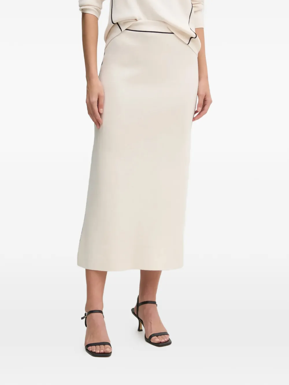 OUI trim-detail mid skirt - Toni neutri