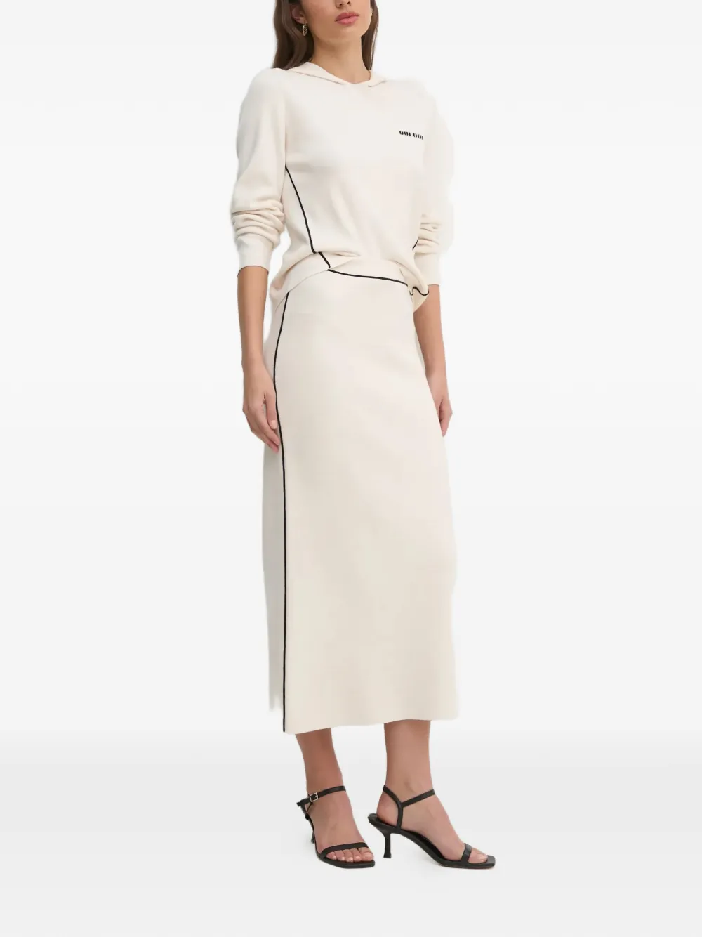 Trim-Detail Mid Skirt