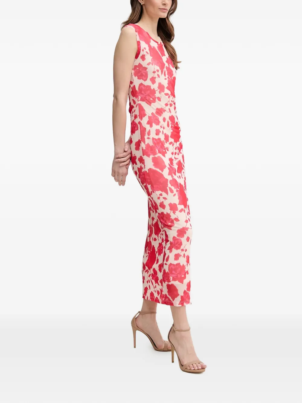  Marc Aurel Floral Gathered Dress 
