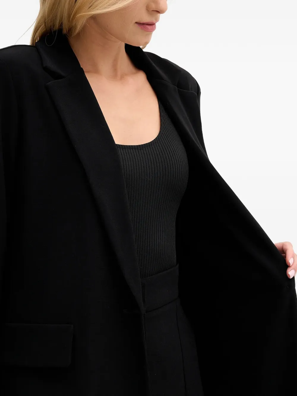 Joseph Ribkoff Blazer met bewerkte revers Zwart