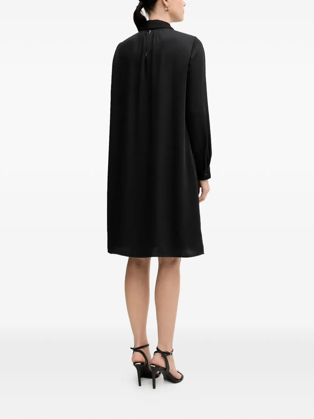  Marc Aurel Bow Midi Dress - Black 
