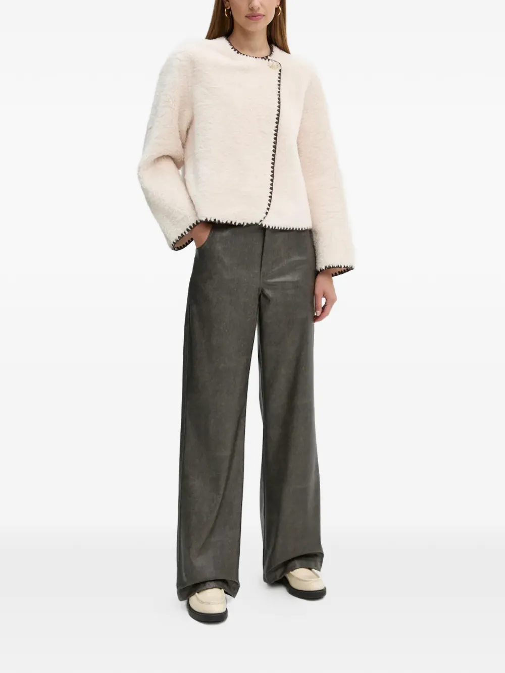  Oui Button-up Jacket - Neutrals 