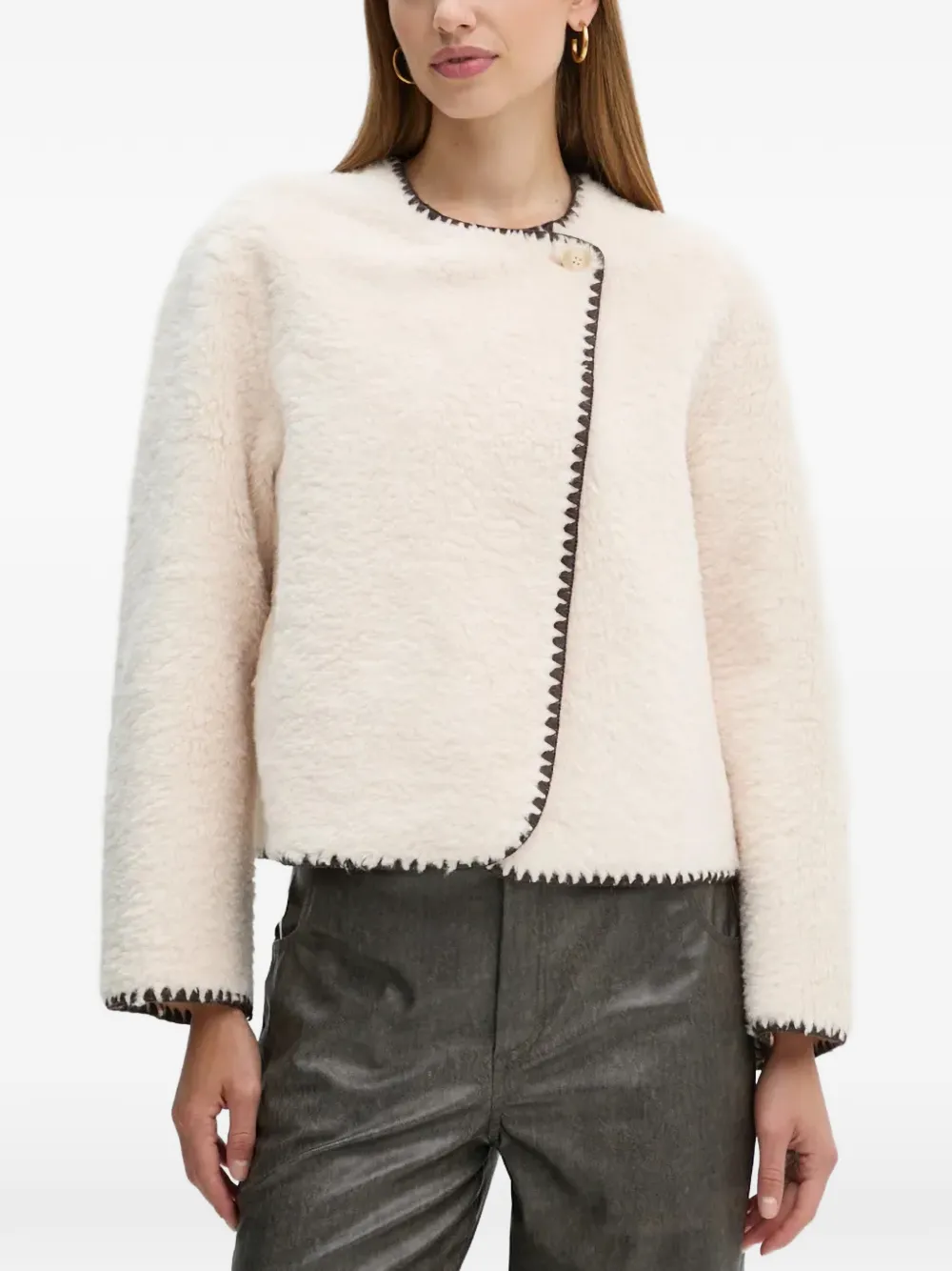 OUI button-up jacket - Nude