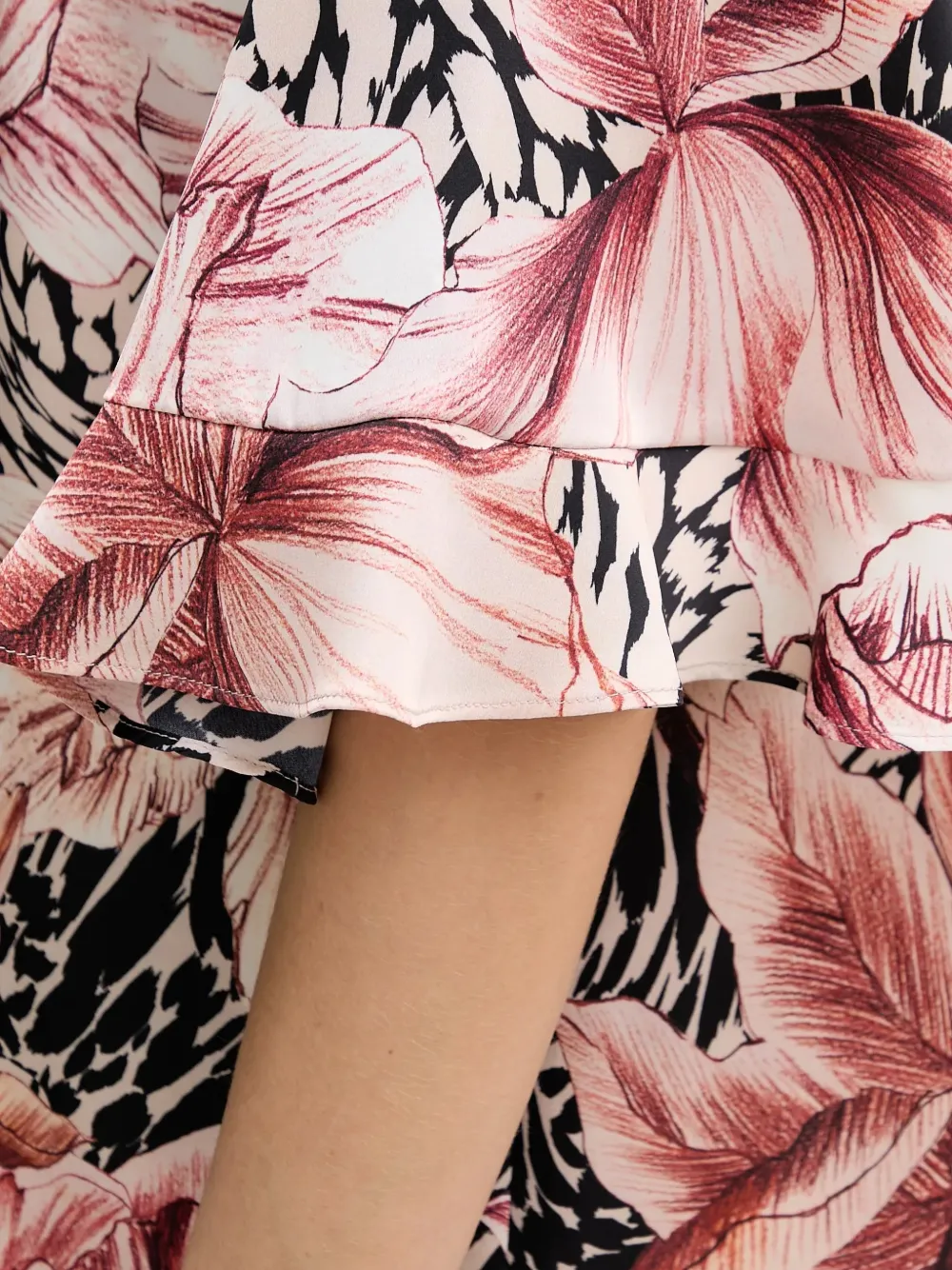 Joseph Ribkoff Blouse met bloemenprint en ruches Roze