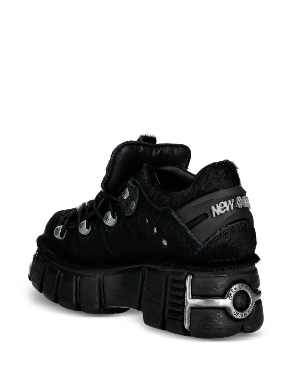 NEW ROCK Sneakers met bont Zwart