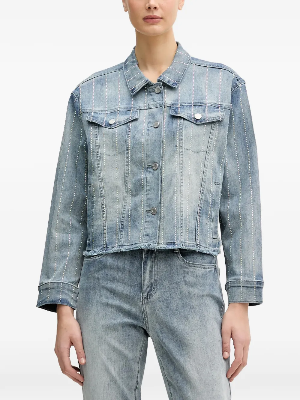 Joseph Ribkoff button embellished-detail jacket - Blu