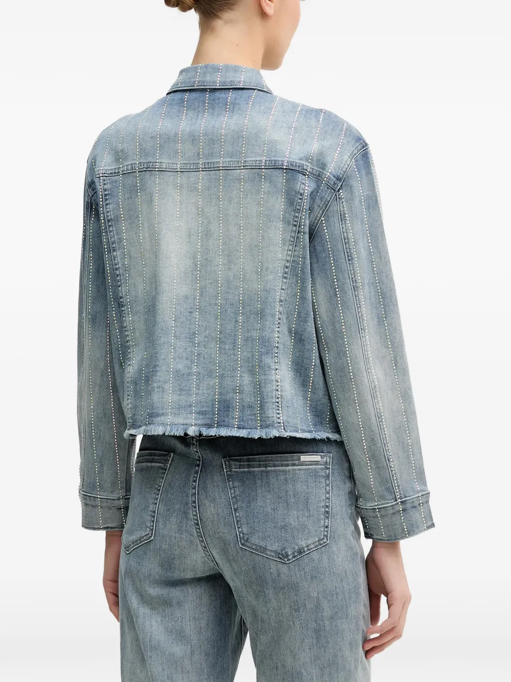 Joseph Ribkoff Jack verfraaid met knoop Blauw