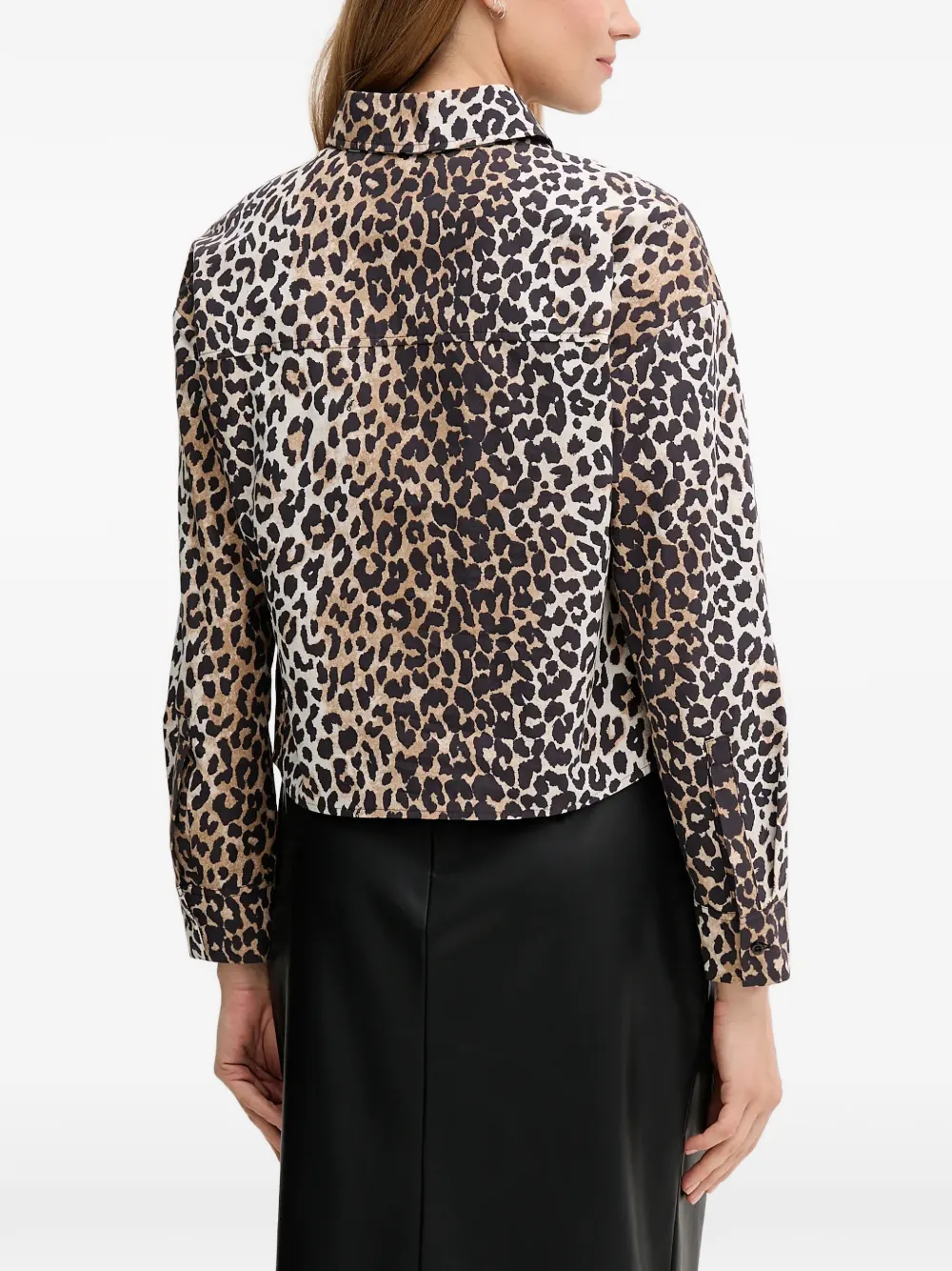  Oui Camisa Con Animal Print - Neutro 