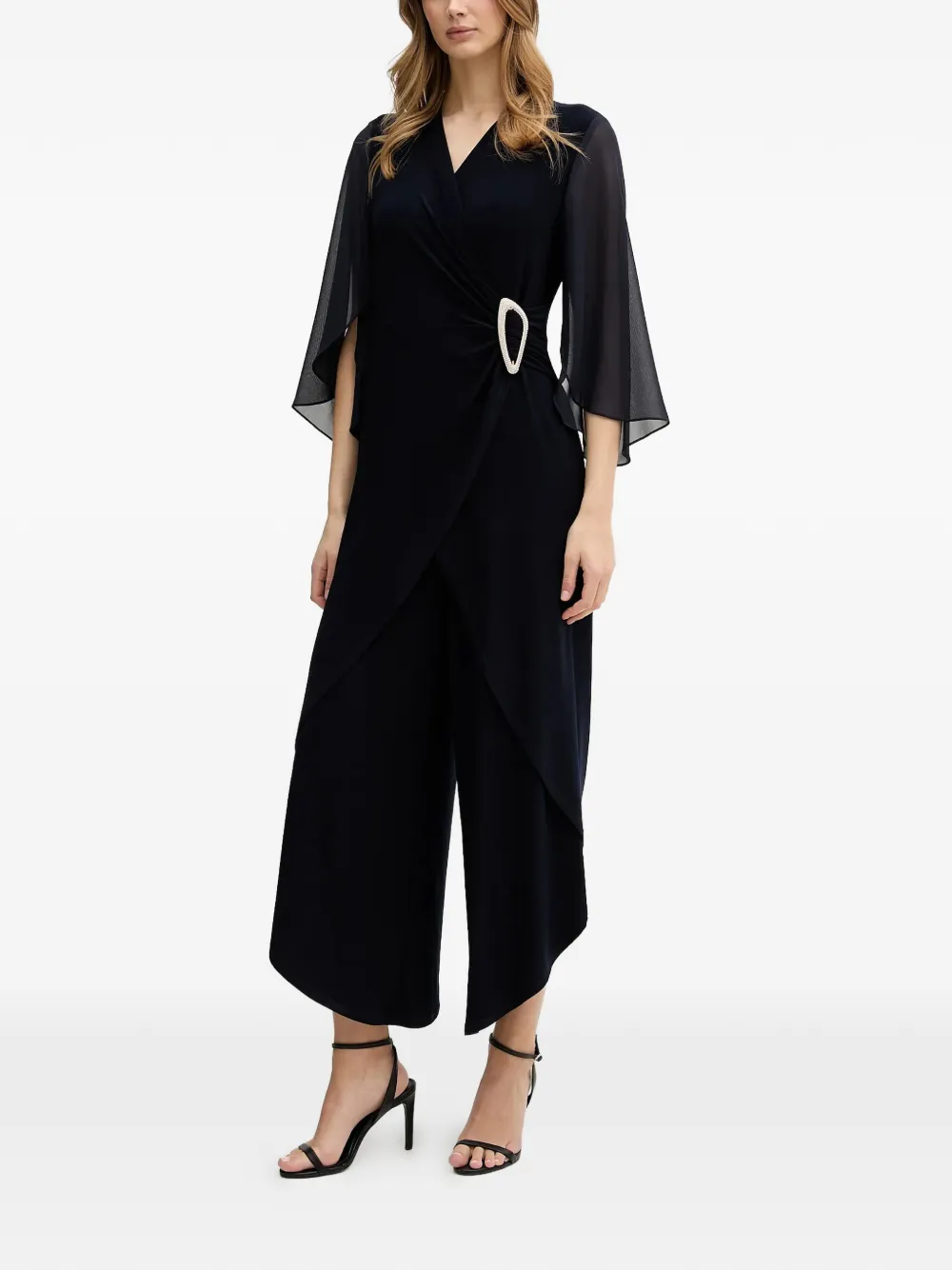 Joseph Ribkoff Jumpsuit met chiffon mouwen Zwart